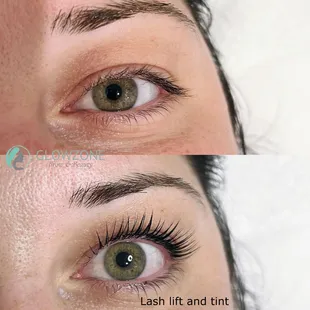 Lash lift and tint