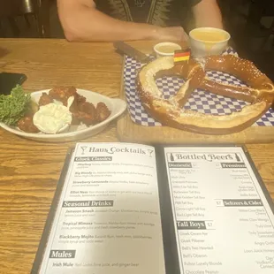 Not so good pretzel and yummy fish fingers made from walleye