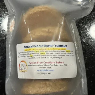 Natural peanut butter yummies, cookies