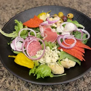 Our signature Gluttony &amp; Graze salad.  It is like a charcuterie board in bowl.