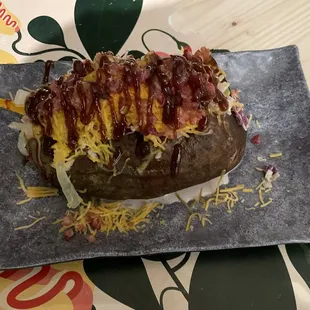 Cowboy 1lb Stuffed Baked Potato. One of our more popular potatoes!