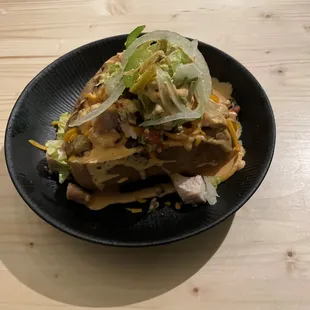 Southwest stuffed baked potato with chicken