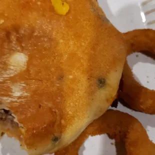 Burger with moldy bun
