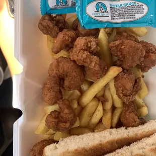 fried chicken and french fries
