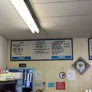 The menu