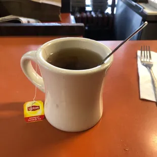 Hot tea available