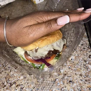 Im 5 feet 2 inches for reference. I have tiny hands. For $14/15 this burger was so small.