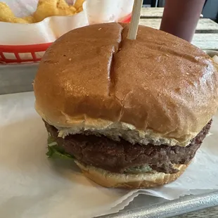 Impossible Burger sans cheese.