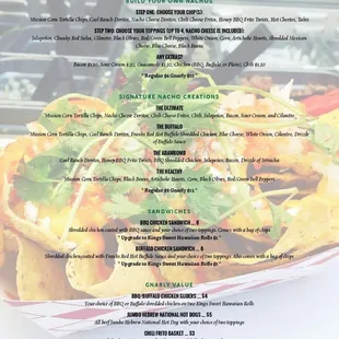 Our menu