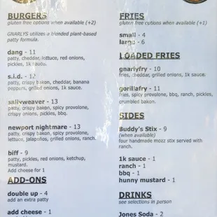 Menu May 2023