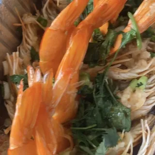 Shrimp Steamed in Garlic Sauce (Shell On)