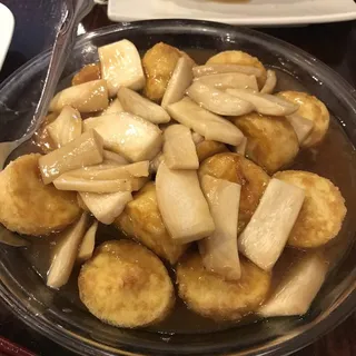 King Mushroom with Egg Tofu