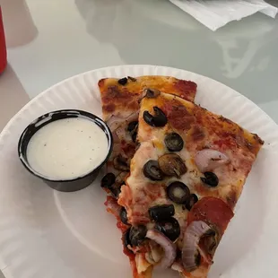 Uh oh pepperoni not supposed to be there but good otherwise