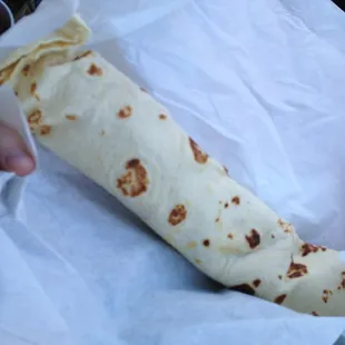 Chorizo and potato burrito