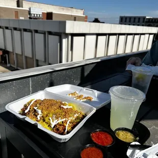 Hula bowl and lemonade.