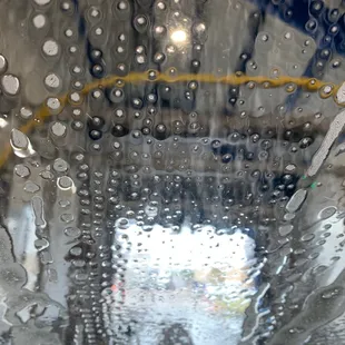 Rinse section of the drive through wash.