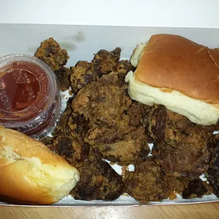 Full order of livers.  Yum!
