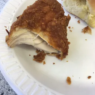 Very dry chicken.