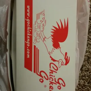a chicken in a box