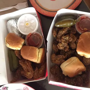Wing dinner and full mix