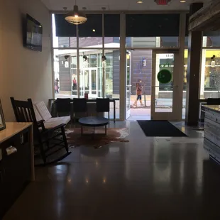 One of the cute seating areas with tv