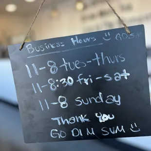 New hours