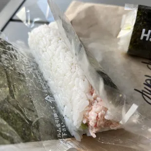 Real crab hand roll