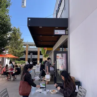 outside