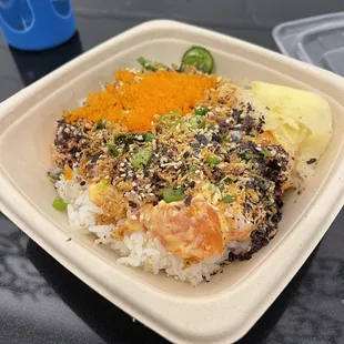 My order was the Spicy Salmon Bowl