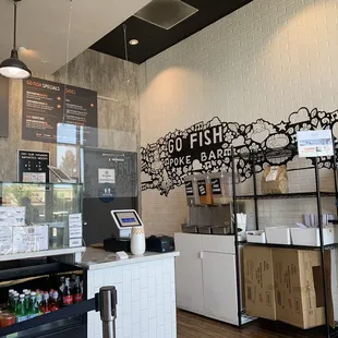 the counter and menu