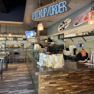 the interior of a restaurant