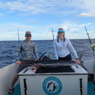 First striped marlin and unforgettable memories! Huge congrats to Jace and Sarah on landing this beauty aboard our charter.