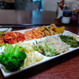 a plate of food on a table