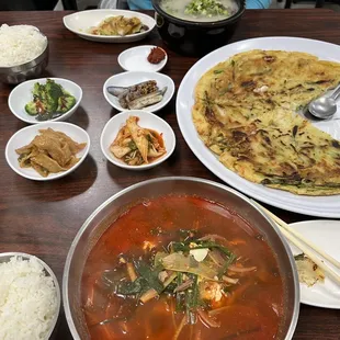 The lunch spread.