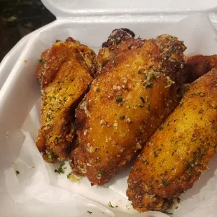 Garlic Parmesan wings.