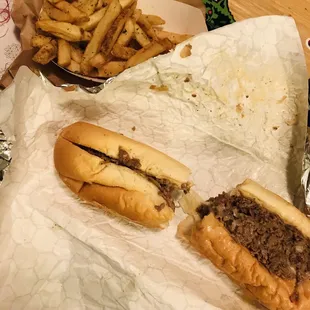 Original philly with Garlic Fries