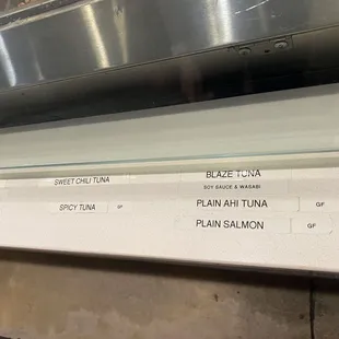 Protein options with descriptions