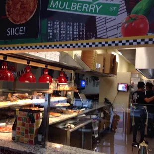 Food display at just opened Go Primo's Pizza in Marriottsville