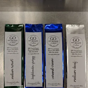 Coffee packs for one pot.