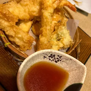 Mixed tempura with 2 extra shrimps