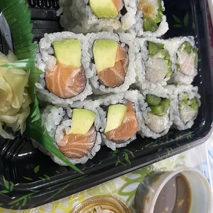 Yellowtail Jalapeno Roll and Salmon Avocado Roll