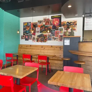 interior, sushi and sashimi