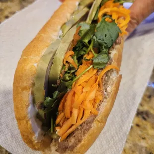 Vegan pork roll and Pate banh mi!! So good!!!