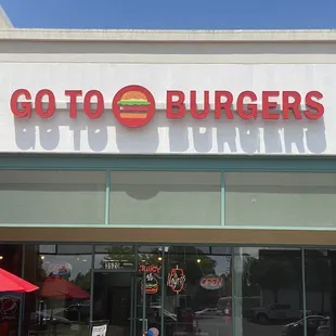 Front of the Store and located next to Giant