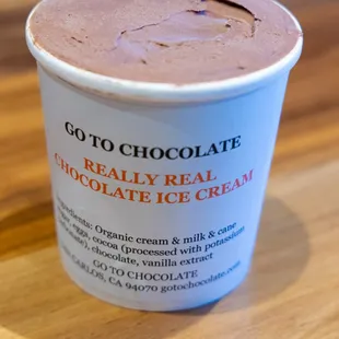 new: really real chocolate ice cream