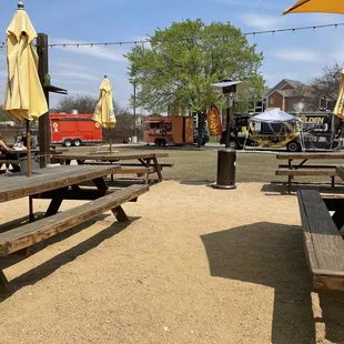 Food truck area and seating