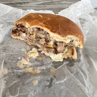 Double meat cheeseburger