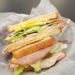 a close up of a sandwich