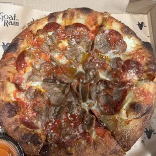 The original pepperoni and sausage.