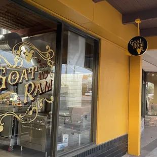 Look for the sign and artwork on the window!